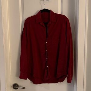 EUC Frank & Eileen button down - dark red